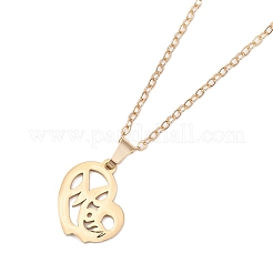 Mother's Day 304 Stainless Steel Pendant Necklace&nbsp;NJEW-TA00194-01