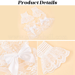 2 Pairs 2 Styles Removable Nylon Lace Oversleeves&nbsp;AJEW-CY0001-13B