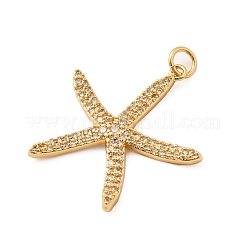 Brass Micro Pave Cubic Zirconia Pendants&nbsp;KK-K302-13G