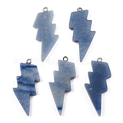 Dyed & Heated Natural Blue Aventurine Pendants&nbsp;G-N332-53-A05