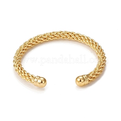 Classic Rack Plating Brass Cuff Bangle&nbsp;LS-BJEW-E071-23G