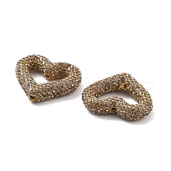 Heart Shape Polymer Clay Rhinestone Beads&nbsp;CLAY-NH0001-09A-02