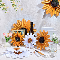1 Bag Sunflower Paper Fan Craft&nbsp;DIY-SP0006-49