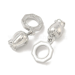 Brass Lily of the Valley European Dangle Charms&nbsp;KK-B166-08P
