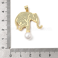 Brass Micro Pave Cubic Zirconia Pendants&nbsp;KK-H267-064G