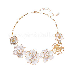Flower Alloy Enamel Bib Necklaces for Women&nbsp;FS-WGFF703-01