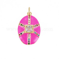 Brass Micro Pave Colorful Cubic Zirconia Pendants&nbsp;ZIRC-S067-238-NF
