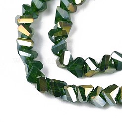 Electroplate Opaque Glass Beads Strands&nbsp;GLAA-N022-4mm-17