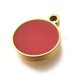 304 Stainless Steel Flat Round Charms&nbsp;STAS-Q348-27B-G03