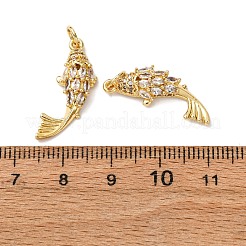 Brass Micro Pave Cubic Zirconia Pendants&nbsp;KK-A270-11G