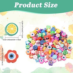 400Pcs 8 Styles Handmade Polymer Clay Beads&nbsp;CLAY-YW0002-53