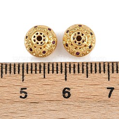 Brass Micro Pave Cubic Zirconia Beads&nbsp;KK-F910-05G