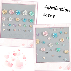 200Pcs 4 Styles Transparent Resin Cabochons&nbsp;CRES-SP0001-12