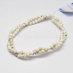 Round Natural Magnesite Beads Strands&nbsp;G-M138-39