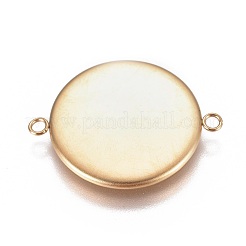 Ion Plating(IP) 304 Stainless Steel Cabochon Connector Settings&nbsp;STAS-G127-14-20mm-G