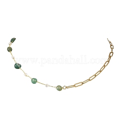 304 Stainless Steel Paperclip Chain Necklaces&nbsp;NJEW-JN05605