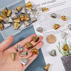48Pcs 6 Styles Tibetan Style Alloy Beads Cones & Caps&nbsp;FIND-SP0001-61