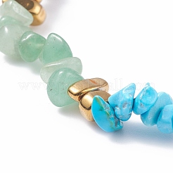 Natural & Synthetic Mixed Gemstone Chips Beaded Stretch Anklet&nbsp;AJEW-AN00490