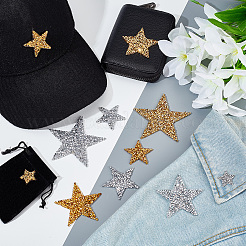42Pcs 10 Style Star Glitter Hotfix Rhinestone&nbsp;FIND-PH0017-02