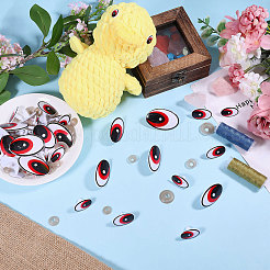 Oval Plastic/Resin Craft Safety Eyes&nbsp;DIY-GL0005-64B