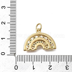 Brass Micro Pave Cubic Zirconia Pendants&nbsp;KK-D431-013G