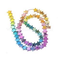 Gradient Color Electroplated Synthetic Non-magnetic Hematite Beads Strands&nbsp;G-A263-F01-02