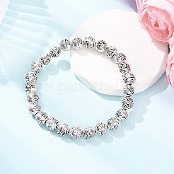 Alloy Round Beaded Stretch Bracelets for Women&nbsp;BJEW-JB12569-01