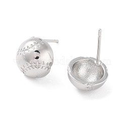 Brass Stud Earrings&nbsp;EJEW-F332-01P