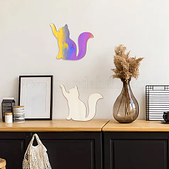 Cat Wood Unfinished Wood Cutouts&nbsp;DIY-WH0430-319A