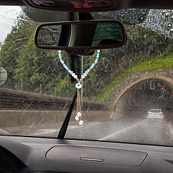 Glass & Pearl Beaded Car Hanging Decorations&nbsp;HJEW-DR00017