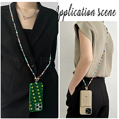 1Pc Colorful PVC Imitation Chip Stone Beaded Bag Strap Chains&nbsp;AJEW-BM0001-42