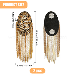 2Pcs Detachable Iron Tassel Epaulettes&nbsp;FIND-FH0005-44G