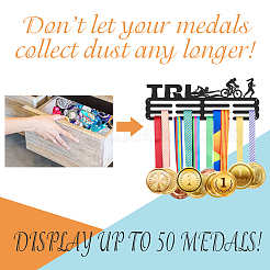 Sports Theme Iron Medal Hanger Holder Display Wall Rack&nbsp;ODIS-WH0021-487