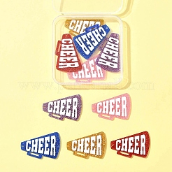 10Pcs 5 Colors Printed Acrylic Pendants&nbsp;OACR-FS0002-19