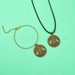 60Pcs Life of Tree Moon Charm Pendant Triple Moon Goddess Pendant Ancient Bronze for Jewelry Necklace Earring Making crafts&nbsp;JX339A