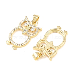 Brass Micro Pave Cubic Zirconia Pendants&nbsp;KK-C162-079G-02