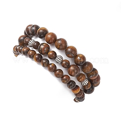 Adjustable Natural Tiger Eye Stretch Stackable Bracelets&nbsp;BJEW-JB13030