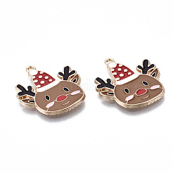 Eco-Friendly Alloy Enamel Pendants&nbsp;ENAM-Q437-064-NR