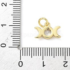 Brass Micro Pave Cubic Zirconia Pendants&nbsp;KK-Z120-33G