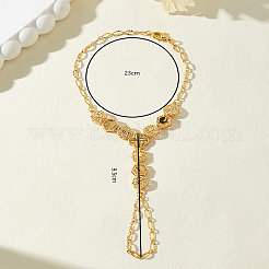 Brass Flower Hexagon Mittens Bracelets for Women&nbsp;XB1526