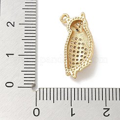 Rack Plating Brass Micro Pave Cubic Zirconia Pendants&nbsp;KK-L224-056G
