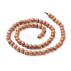 Wood Beads Strands&nbsp;WOOD-F008-03-B