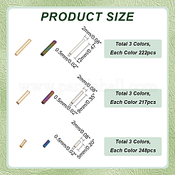 2061Pcs 9 Styles Glass Bugle Beads&nbsp;SEED-PH0002-06