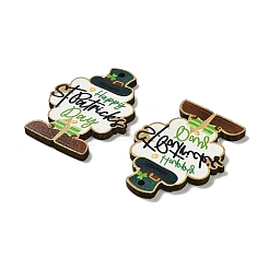 St. Patrick's Day Themes Printed Wood Pendants&nbsp;WOOD-V002-02F