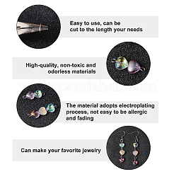 1000Pcs 10 Style 304 Stainless Steel Eye Pins&nbsp;STAS-UN0024-72