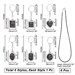 6Pcs Mini Alloy Photo Frame Keychain&nbsp;KEYC-CA0001-09