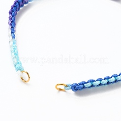 Adjustable Segment Dyed Polyester Thread Braided Beaded Bracelet Making&nbsp;AJEW-JB00790-01