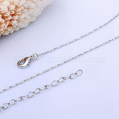 Platinum Plated Tin Alloy Snake Chain Fine Necklaces&nbsp;NJEW-BB10180-18
