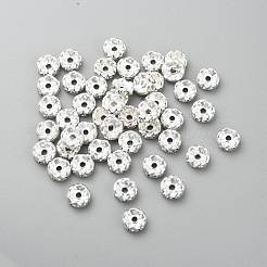 Iron Rhinestone Spacer Beads&nbsp;X-RB-A008-8MM-S
