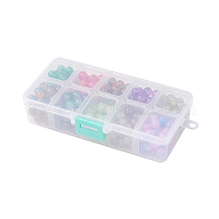 10 Colors Baking Paint Crackle Glass Beads&nbsp;DGLA-JP0001-08-B